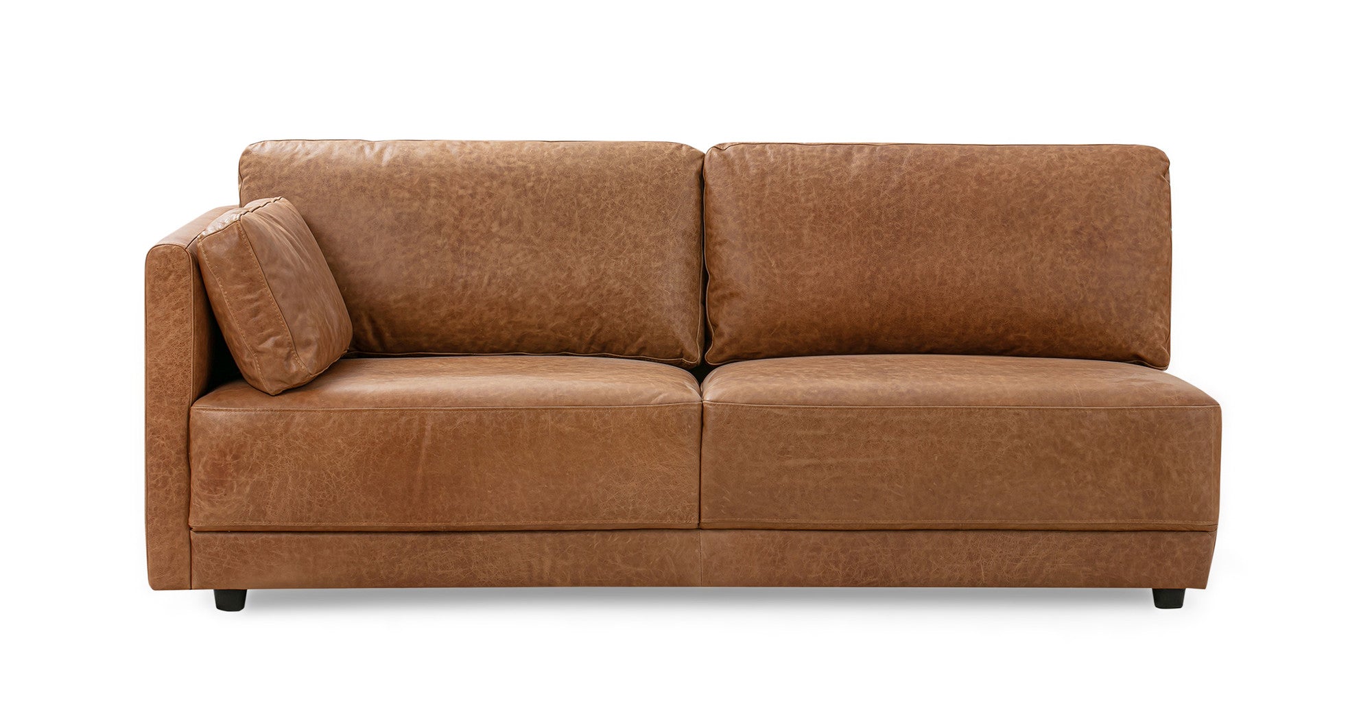 Domus 149" 4-pc 3-Sided Sectional Sofa Right- 6 seater - Chestnut Brown