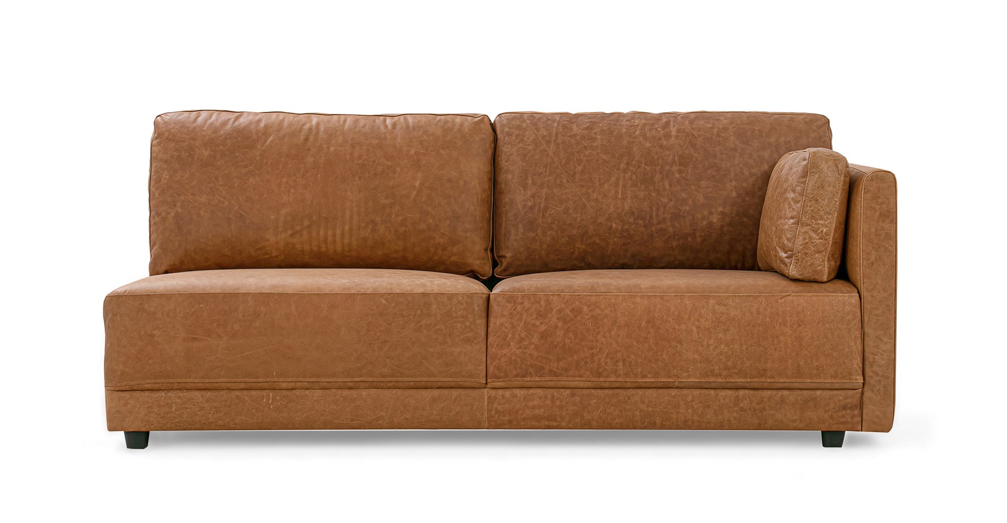 Domus 149" 4-pc 3-Sided Sectional Sofa Left - 6 seater - Chestnut Brown