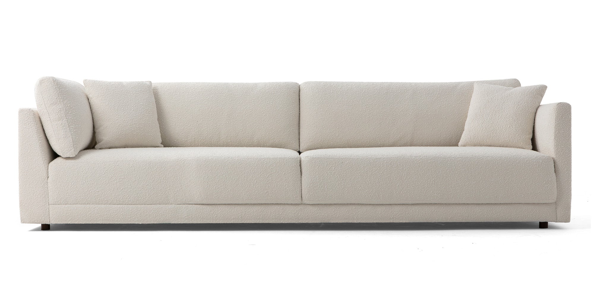 Domus 114" Fabric Sofa Lounge Arm Left-Blanc Boucle