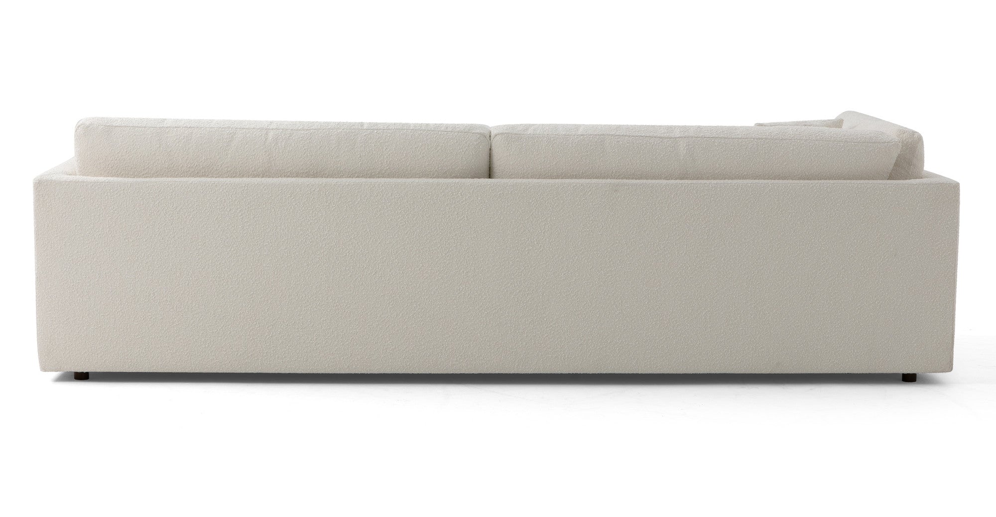 Domus 114" Fabric Sofa Lounge Arm Left-Blanc Boucle