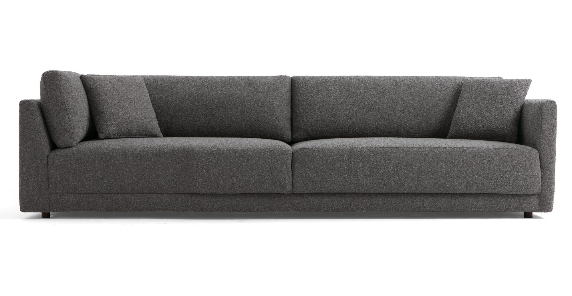 Domus 114" Fabric Sofa Lounge Arm Left-Gris Boucle