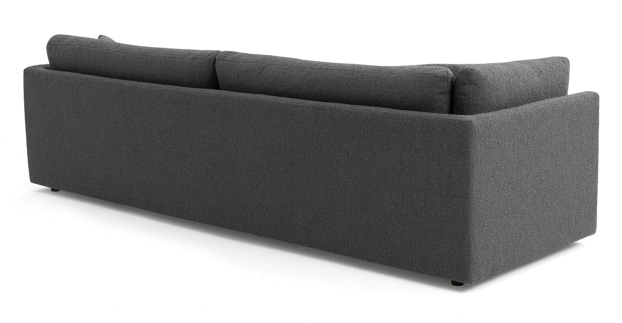 Domus 114" Fabric Sofa Lounge Arm Left-Gris Boucle