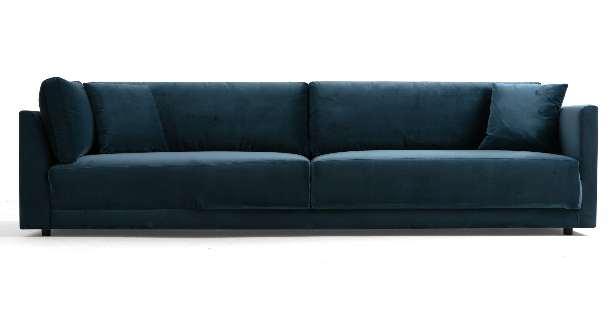 Domus 114" Fabric Sofa Lounge Arm Left-Petrol Velvet