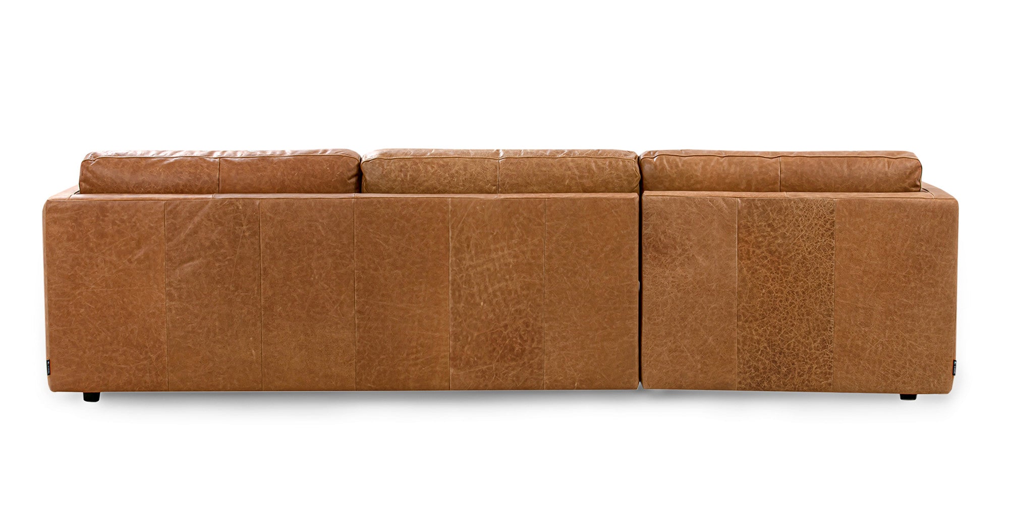 Domus 115" Fabric Sectional Sofa Left- Chestnut