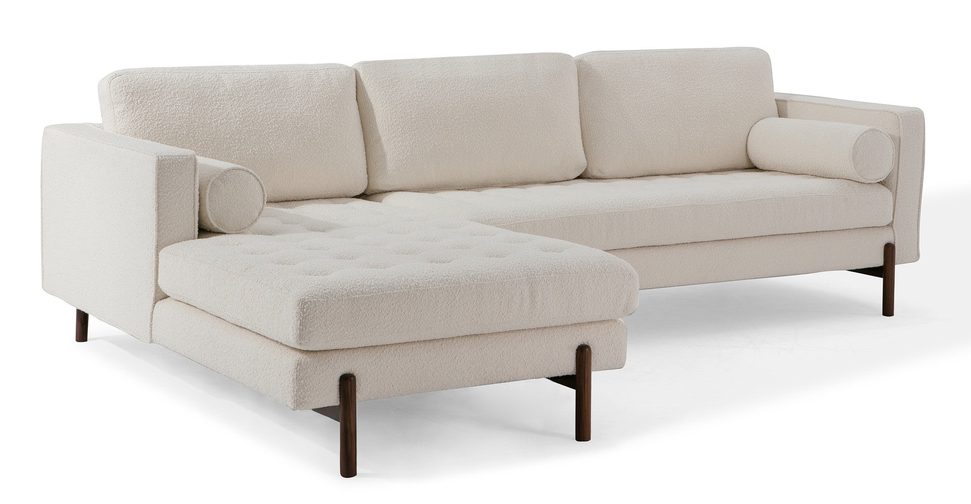 Dwell 108" Fabric Sectional Sofa Left - Blanc Boucle