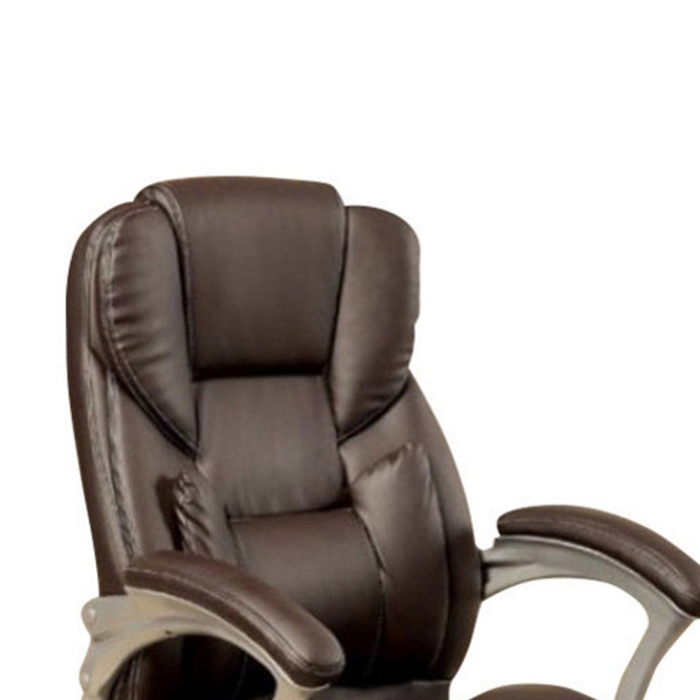 BM131837 Sibley Contemporary Office Chair, Brown Finish