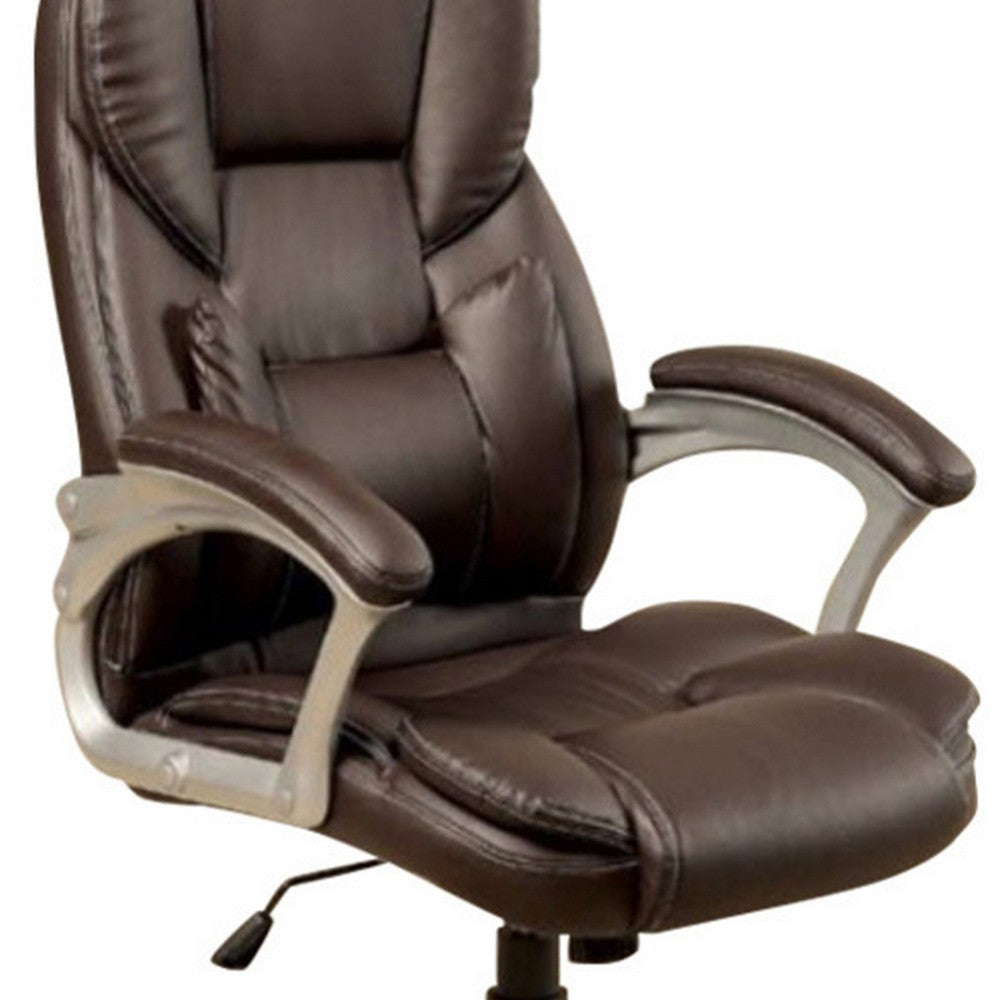 BM131837 Sibley Contemporary Office Chair, Brown Finish