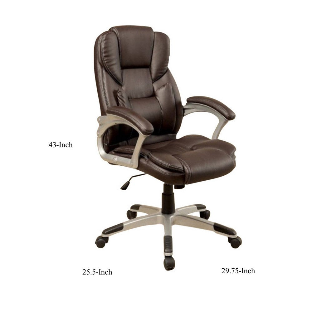 BM131837 Sibley Contemporary Office Chair, Brown Finish