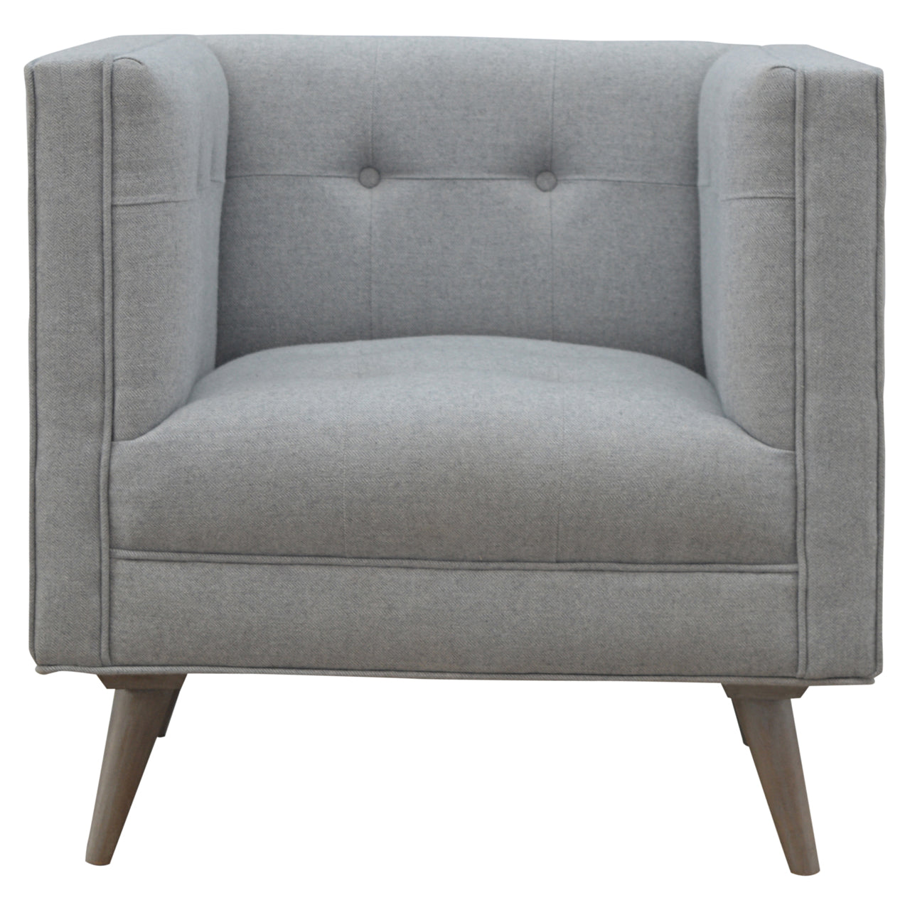 Gray Tweed Armchair