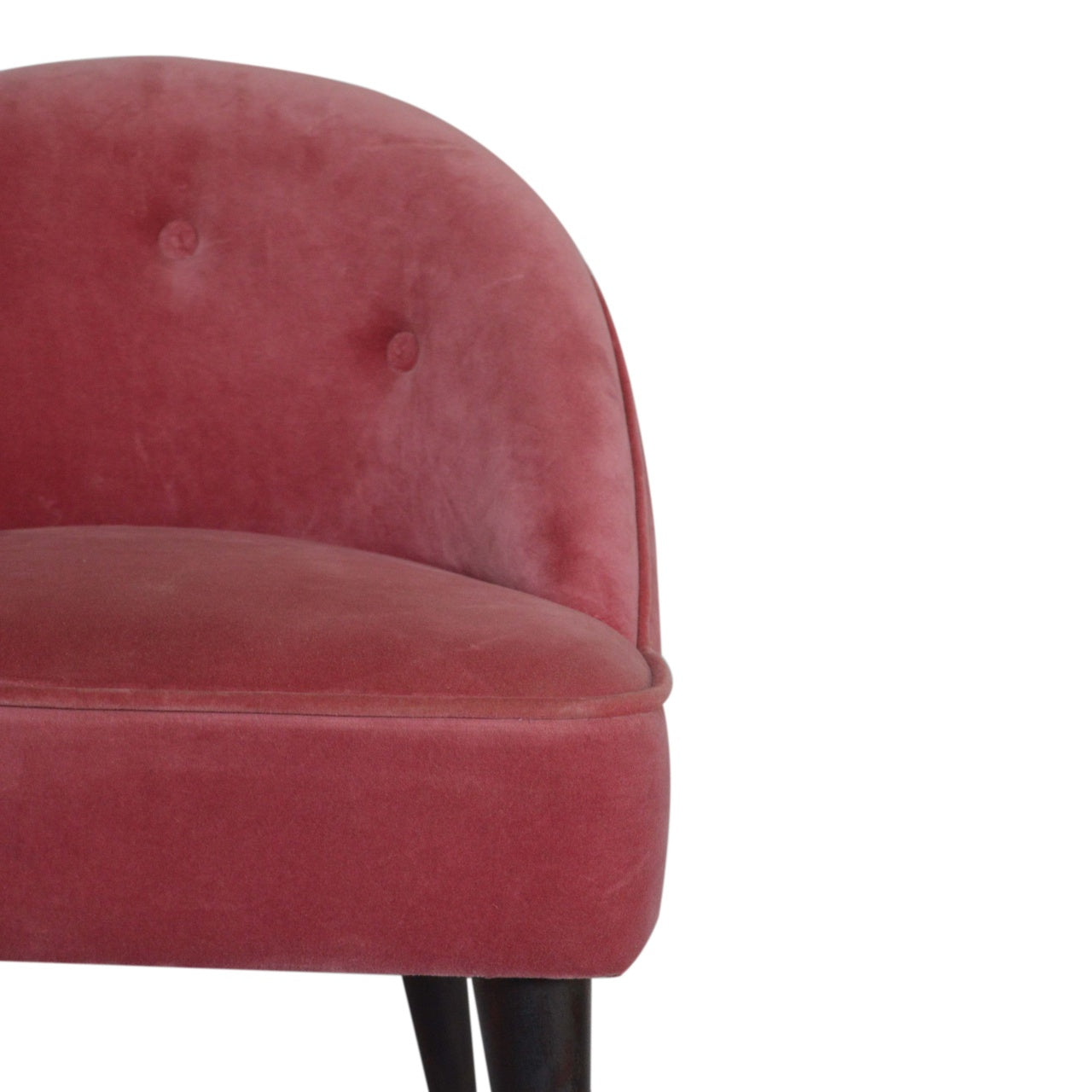 Pink Velvet Deep Button Chair