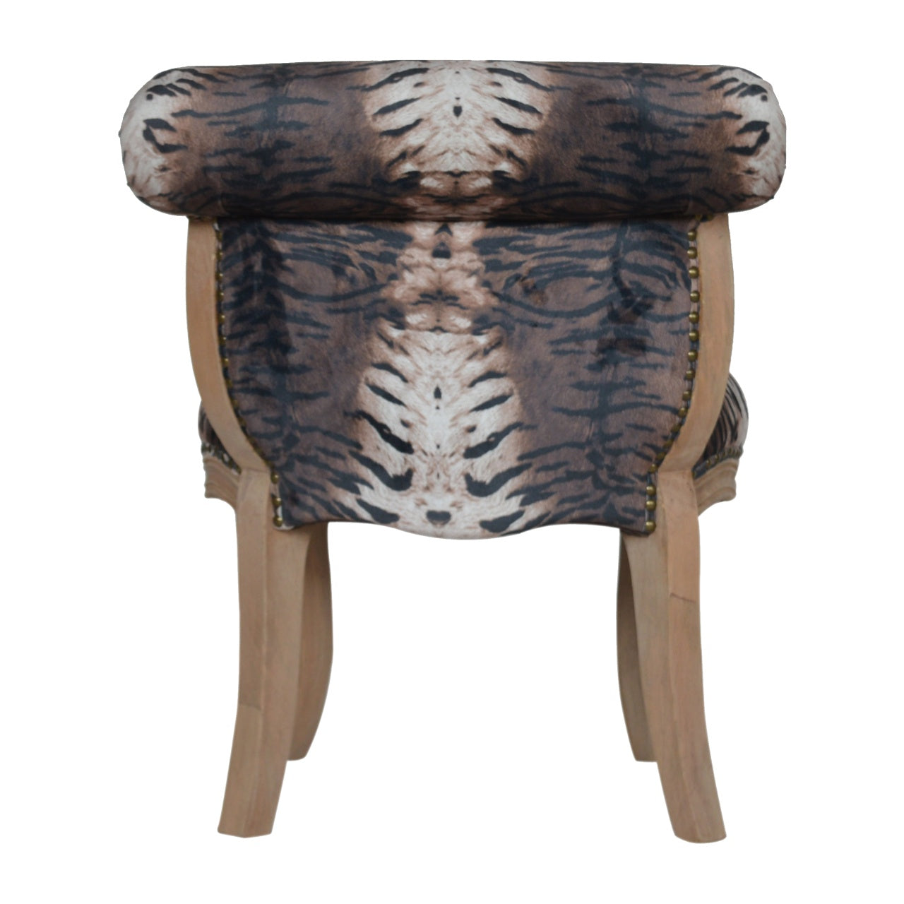 Tiger Printed Studded Chair