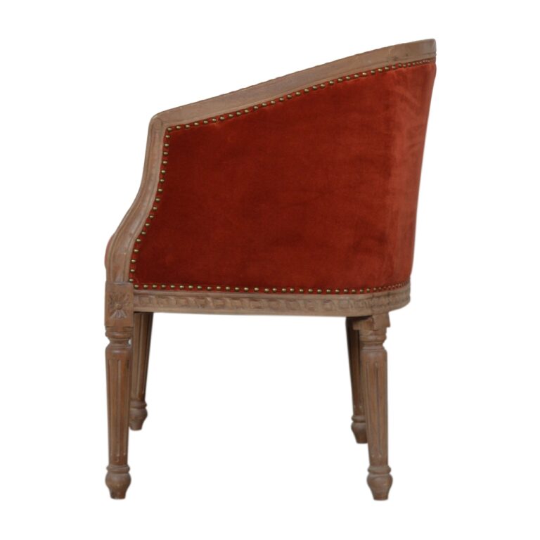 Rust Velvet Occasional Chair