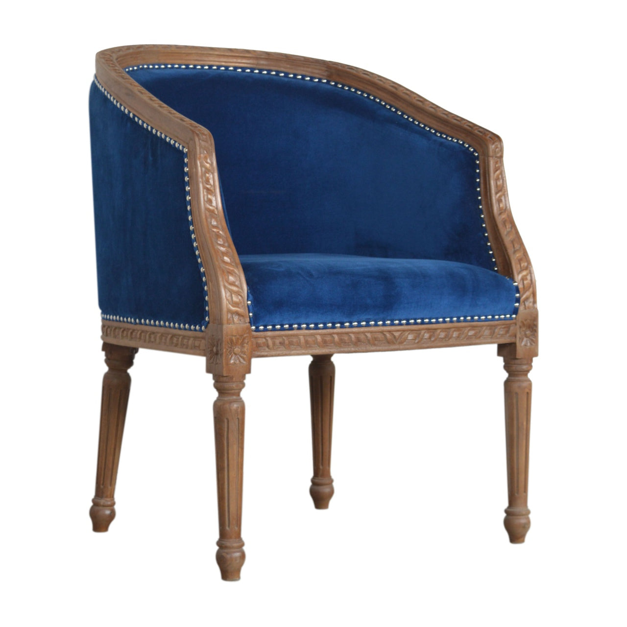 Royal Blue Velvet Occasional Chair