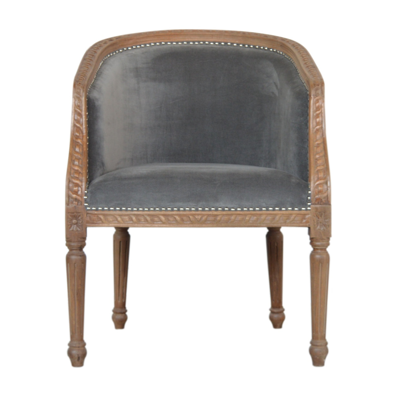 Gray Velvet Occasional Chair