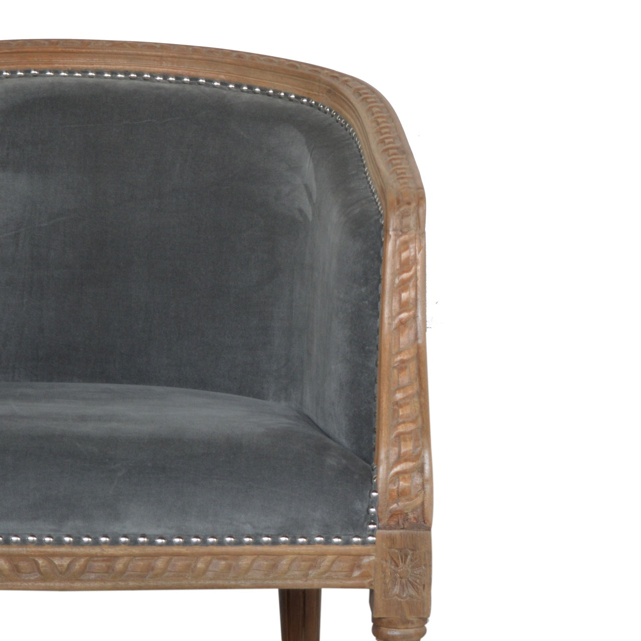 Gray Velvet Occasional Chair