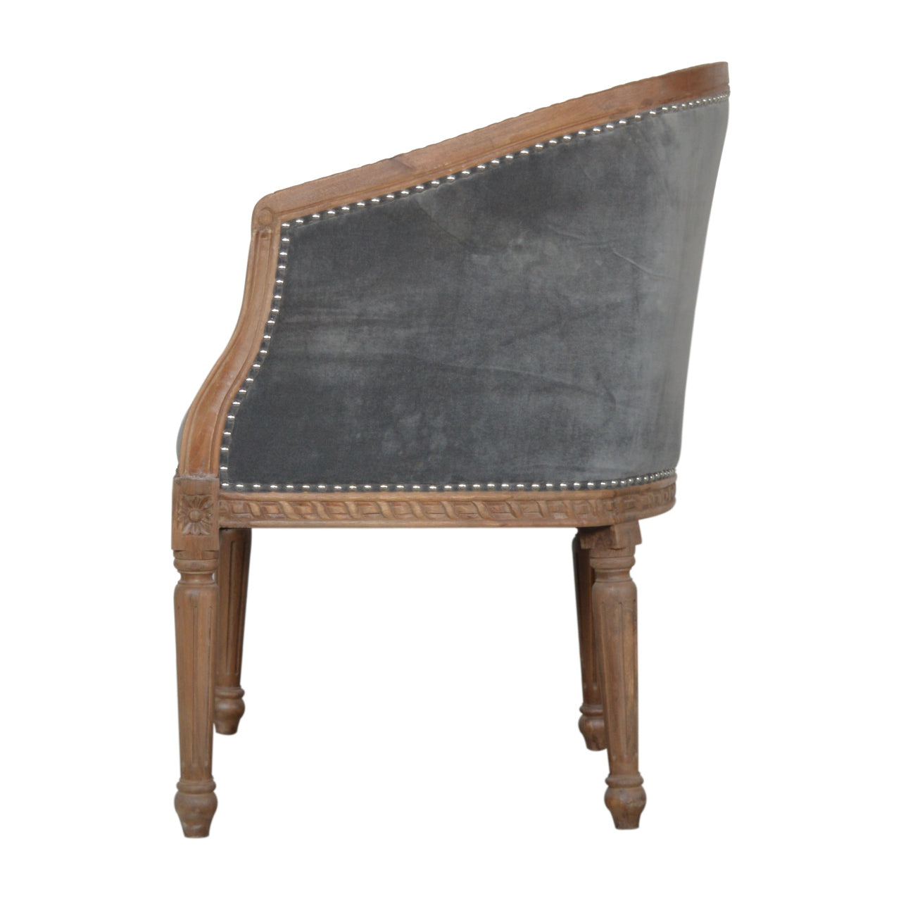 Gray Velvet Occasional Chair