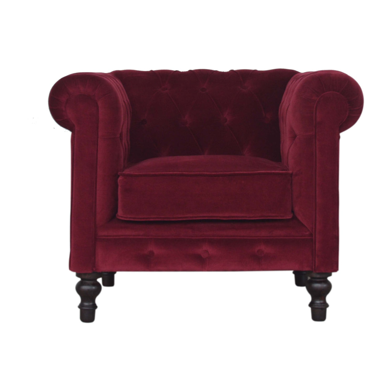 Wine Red Chesterfield Armchair