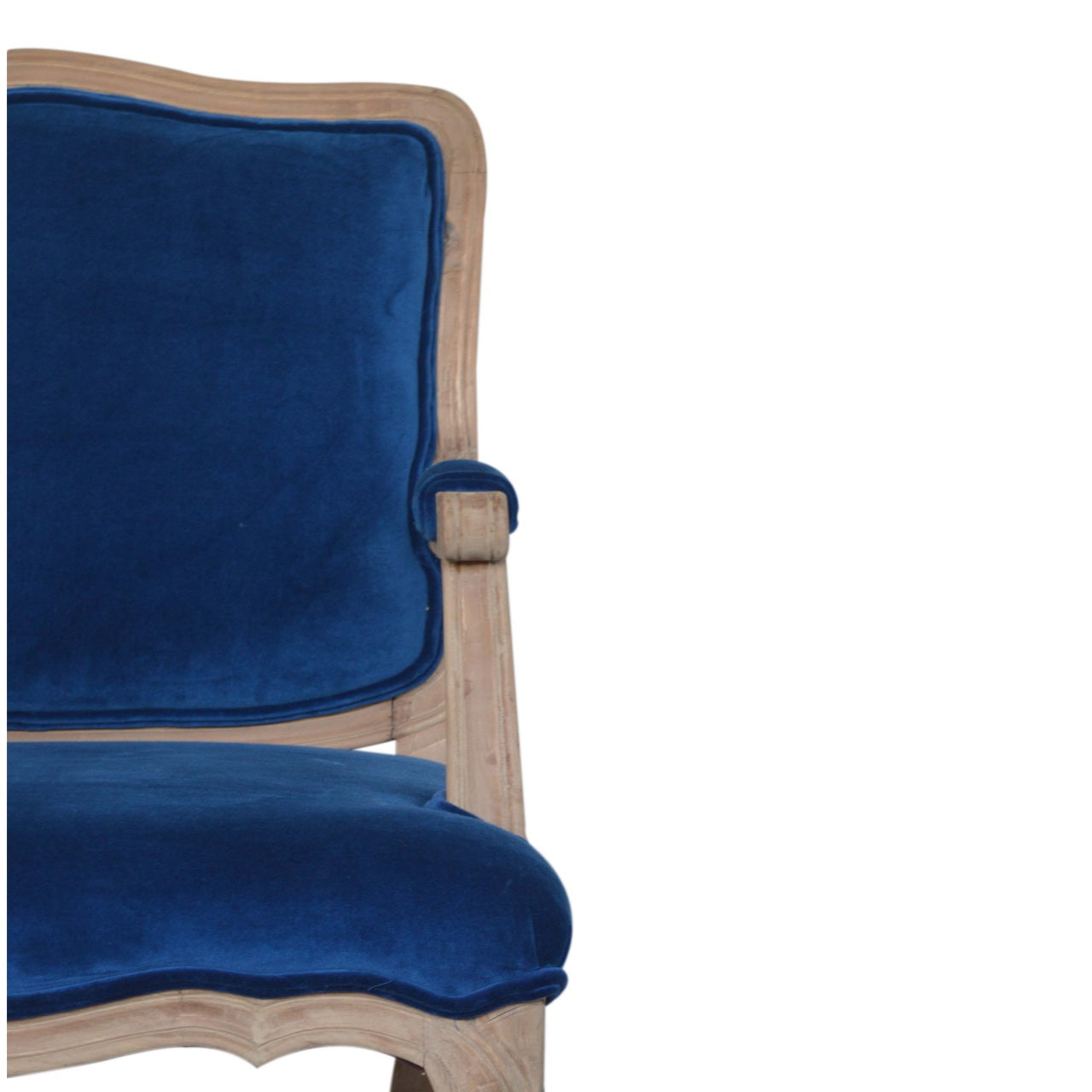 Royal Blue Velvet French Chair