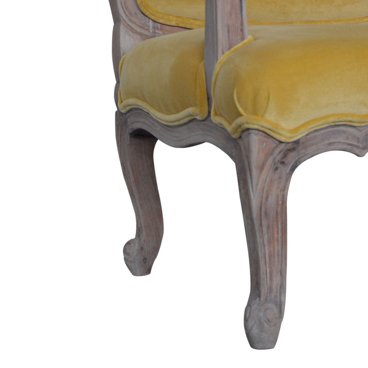 Mustard Velvet French Style Chair