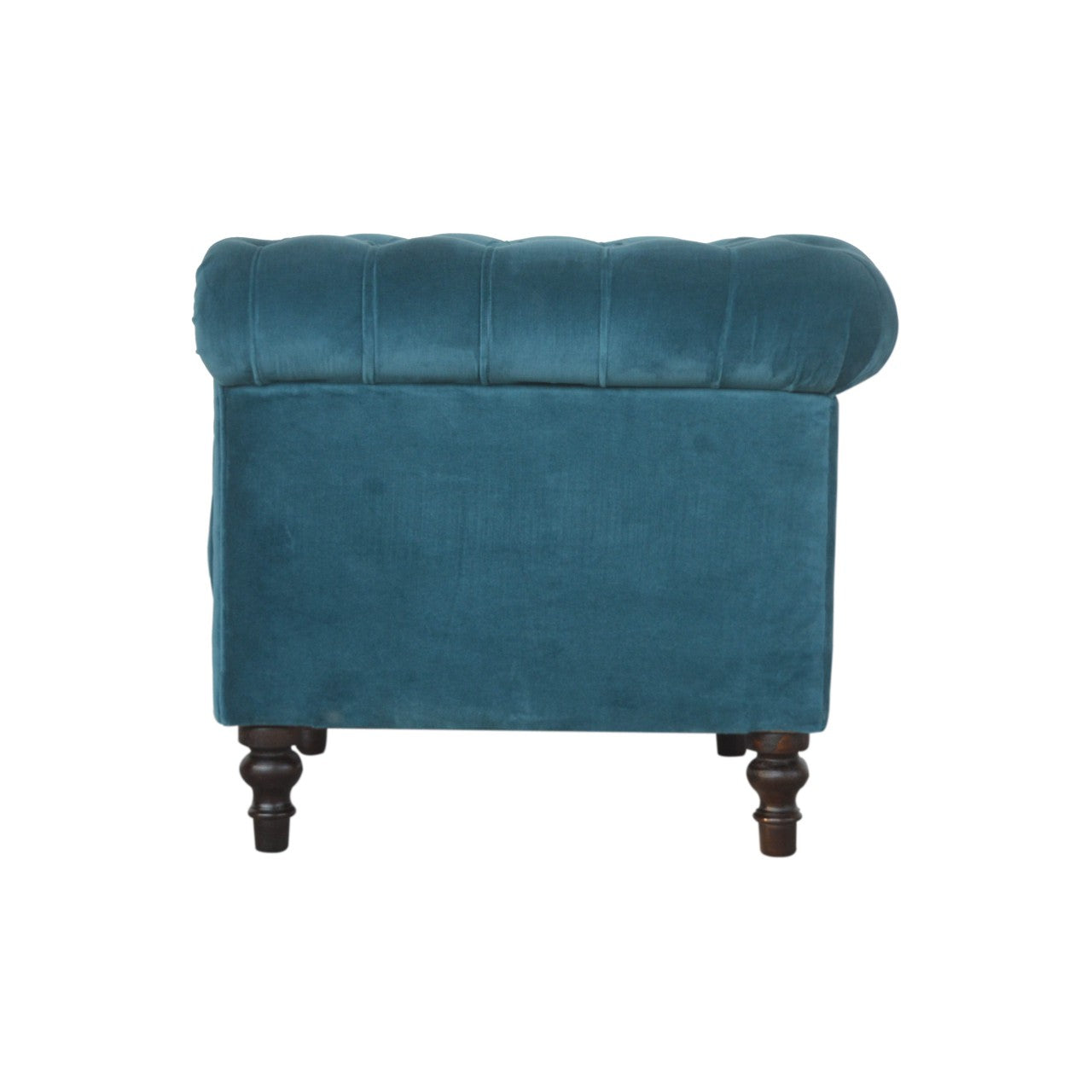 Teal Velvet Chesterfield Armchair