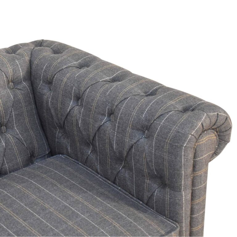 Pewter Tweed 2 Seat Chesterfield