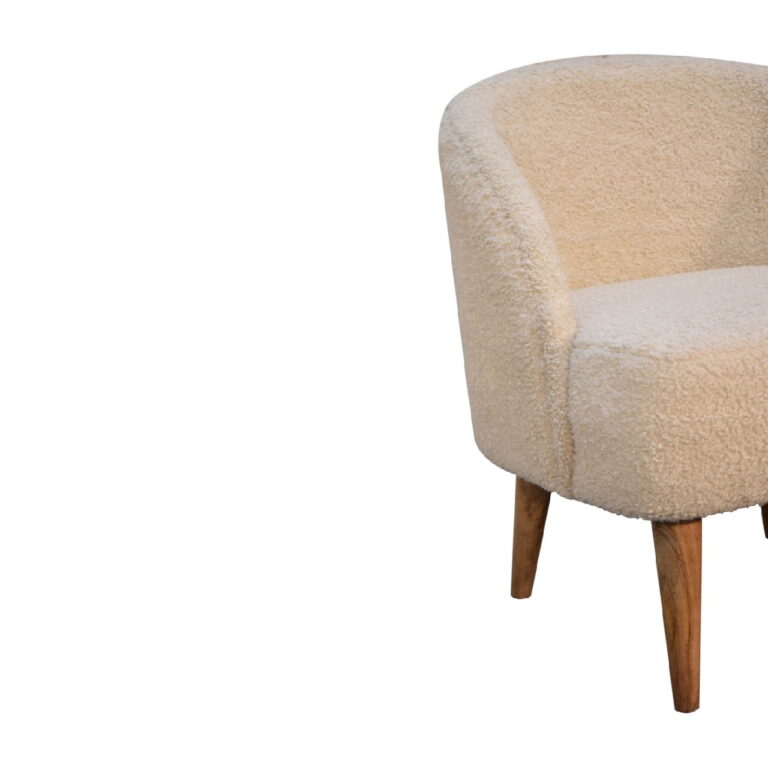 Cream Boucle Tub Chair