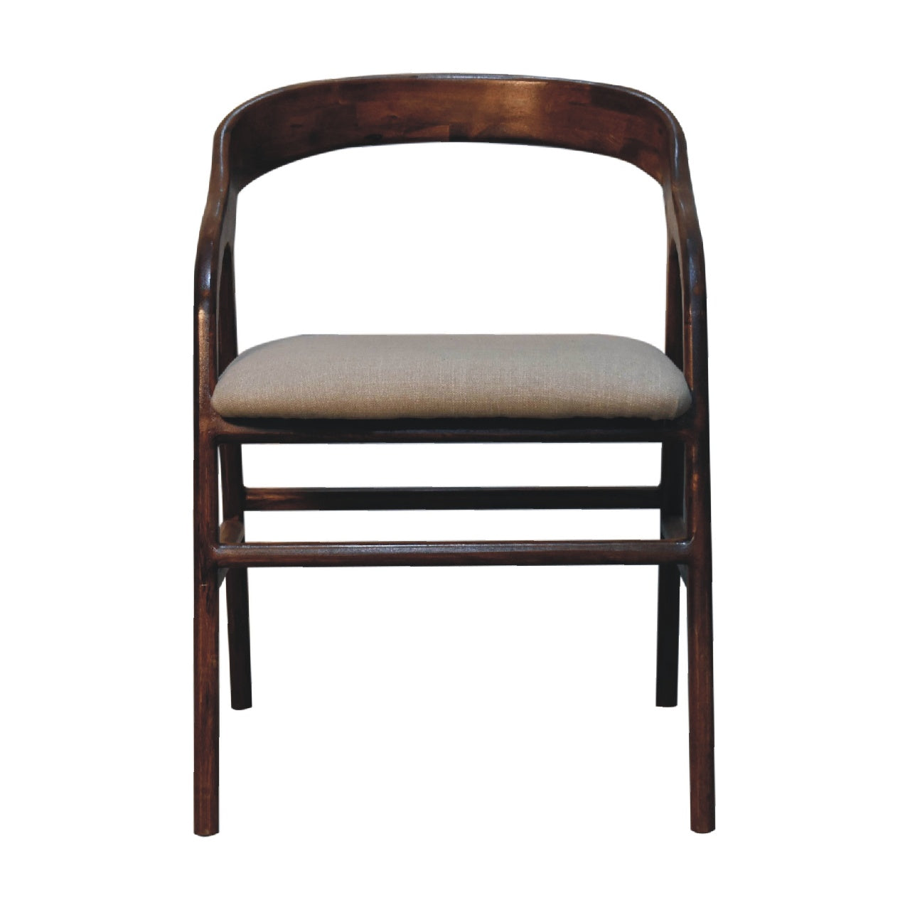 Chestnut Linen Deco Chair