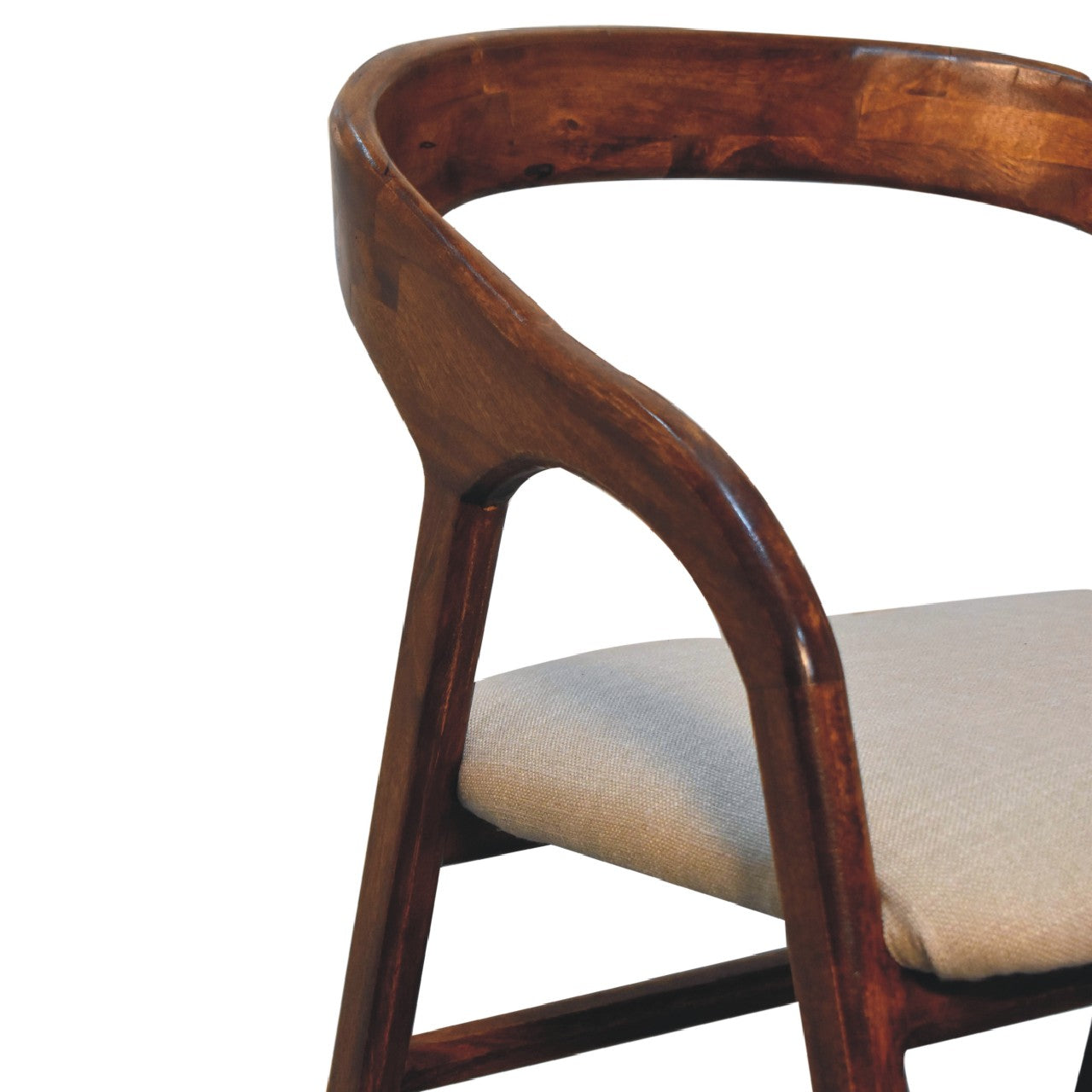 Chestnut Linen Deco Chair