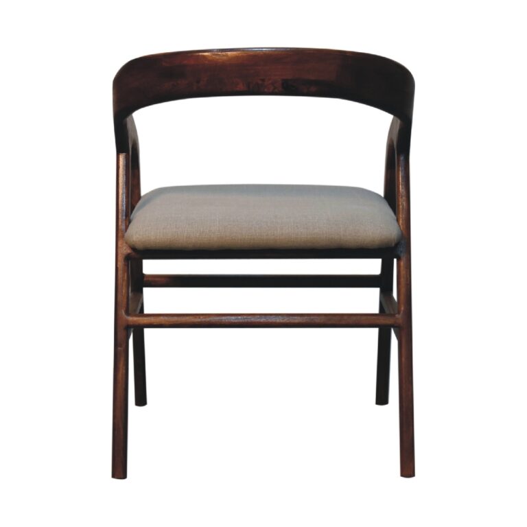 Chestnut Linen Deco Chair