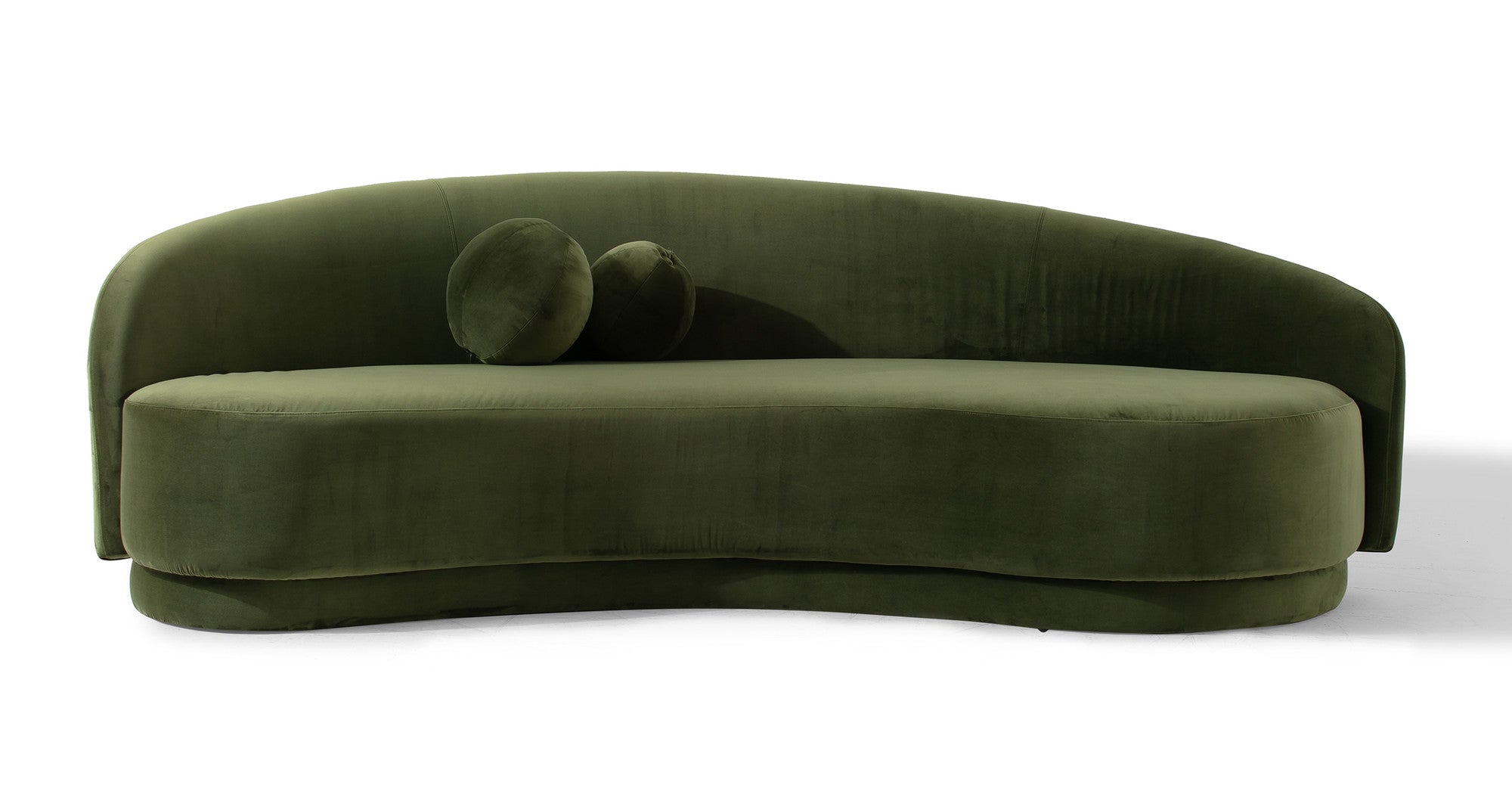 Izzah 101" Fabric Sofa - Fern Velvet