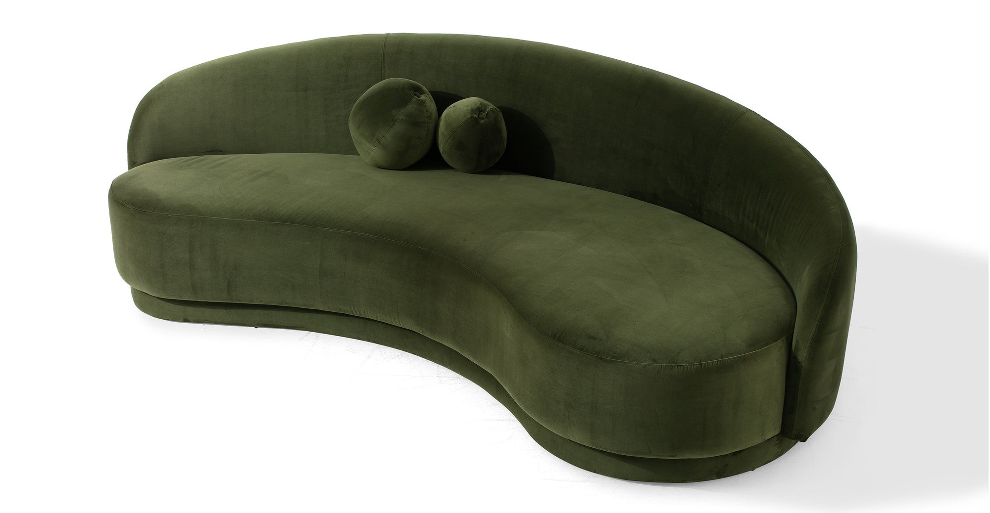 Izzah 101" Fabric Sofa - Fern Velvet