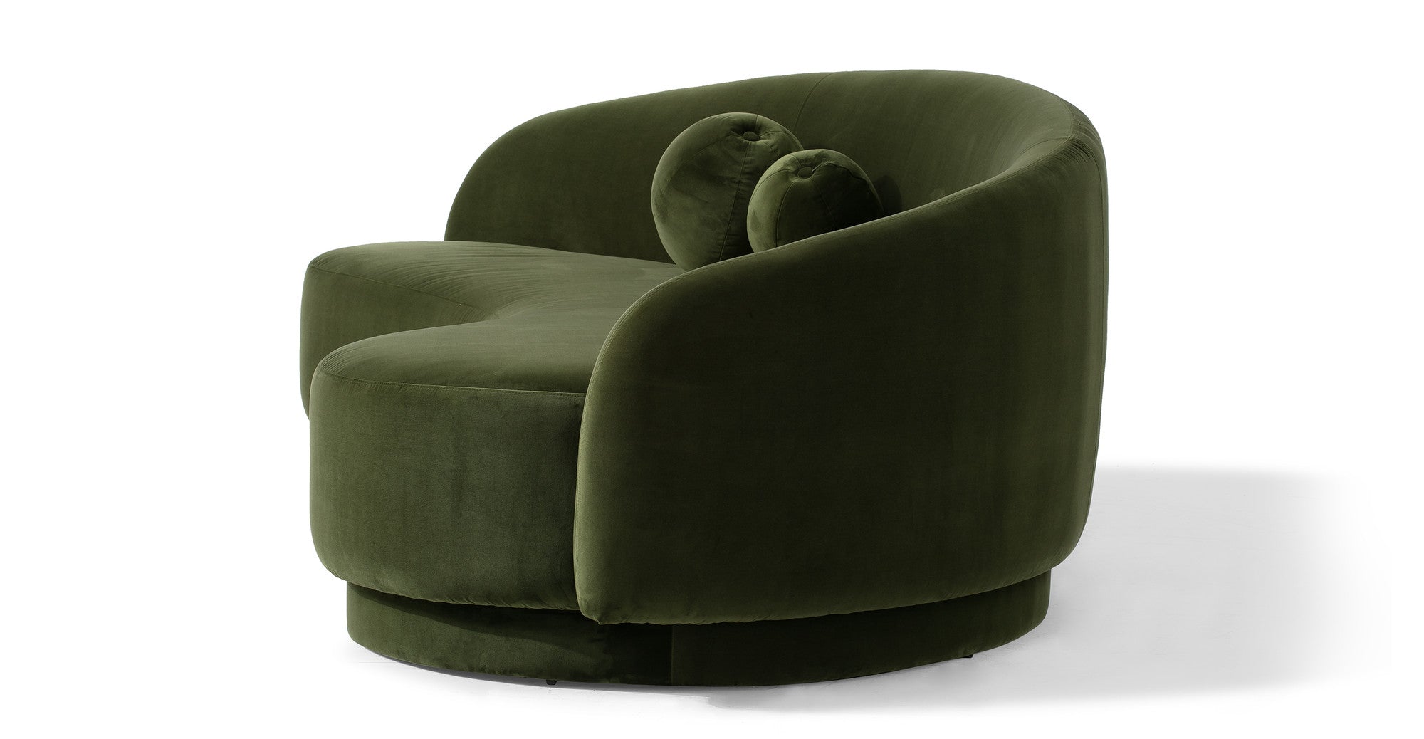 Izzah 101" Fabric Sofa - Fern Velvet