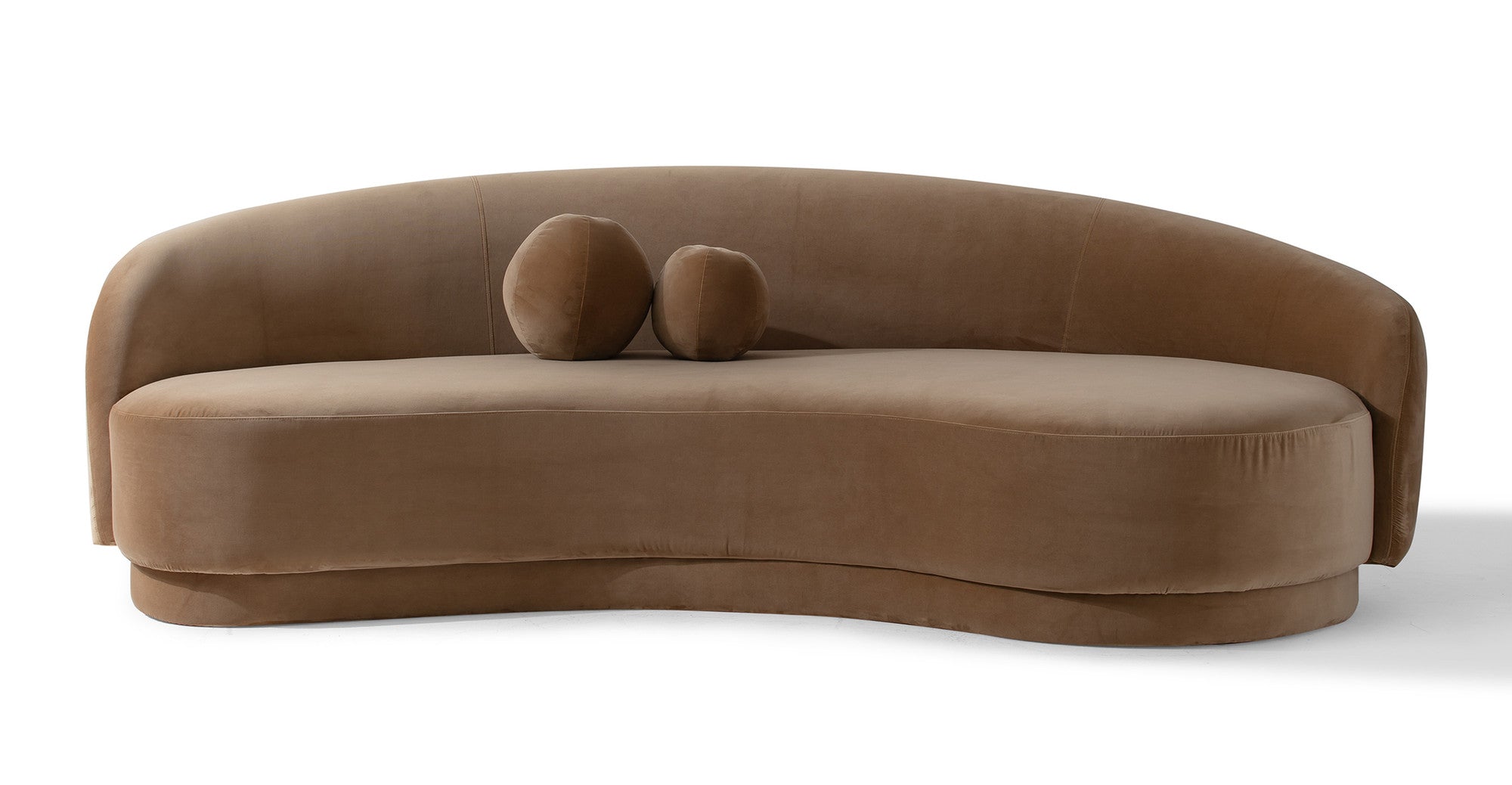 Izzah 101" Fabric Sofa -Sand Velvet