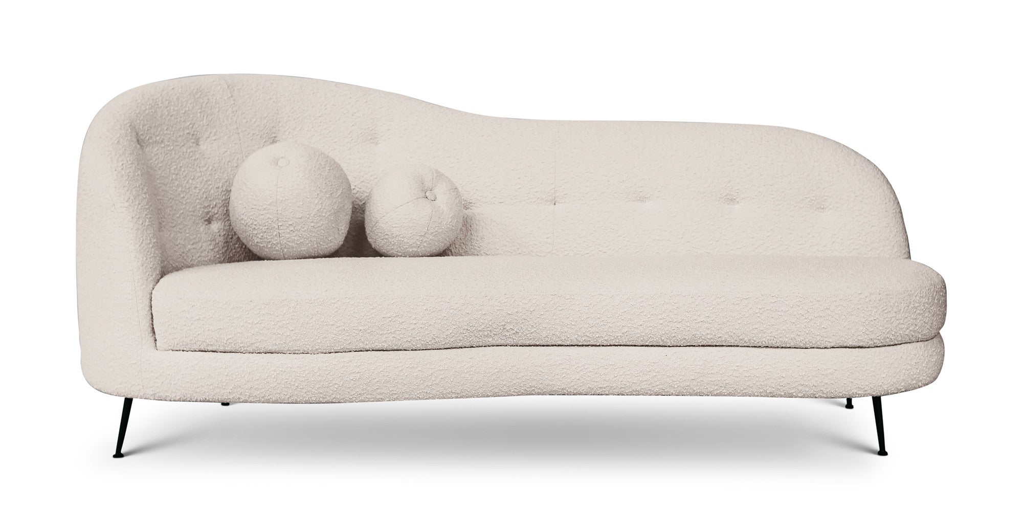 Jacobsen Settee 83" Fabric Sofa-Blanc Boucle