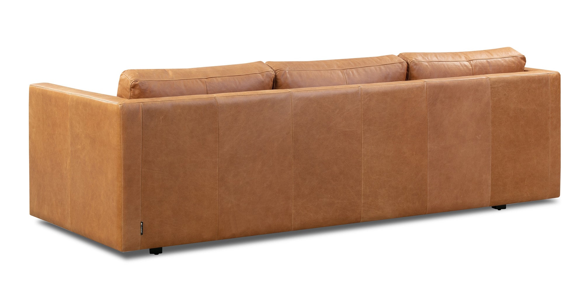 Manhattan 85" Leather Sofa -3 Seater - Milano Russet