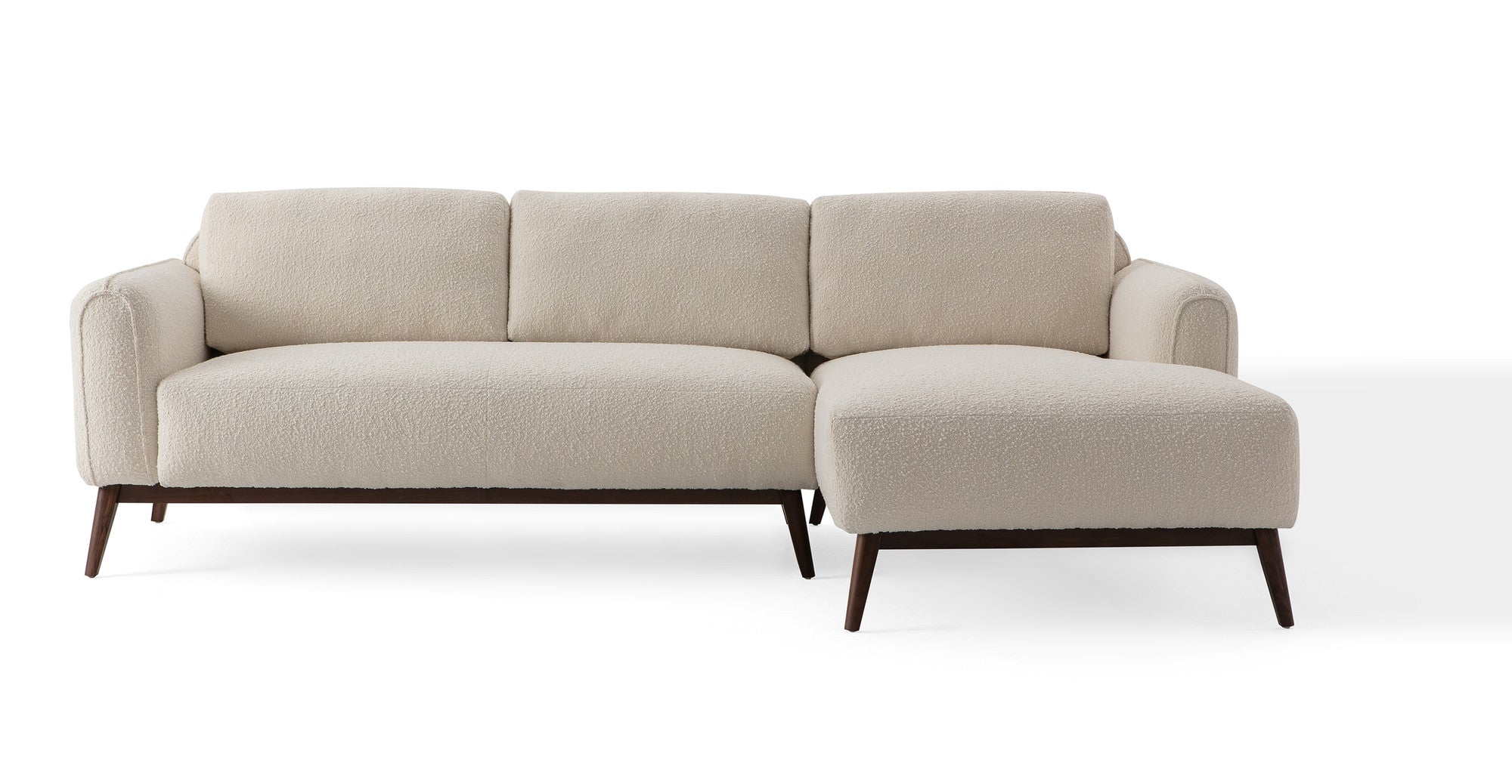 Metro 100" Sectional Sofa Right - Blanc Boucle