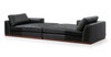 Newport 82" Double Chaise Lounge Sofa Sectional -2 Seater -  Ebony