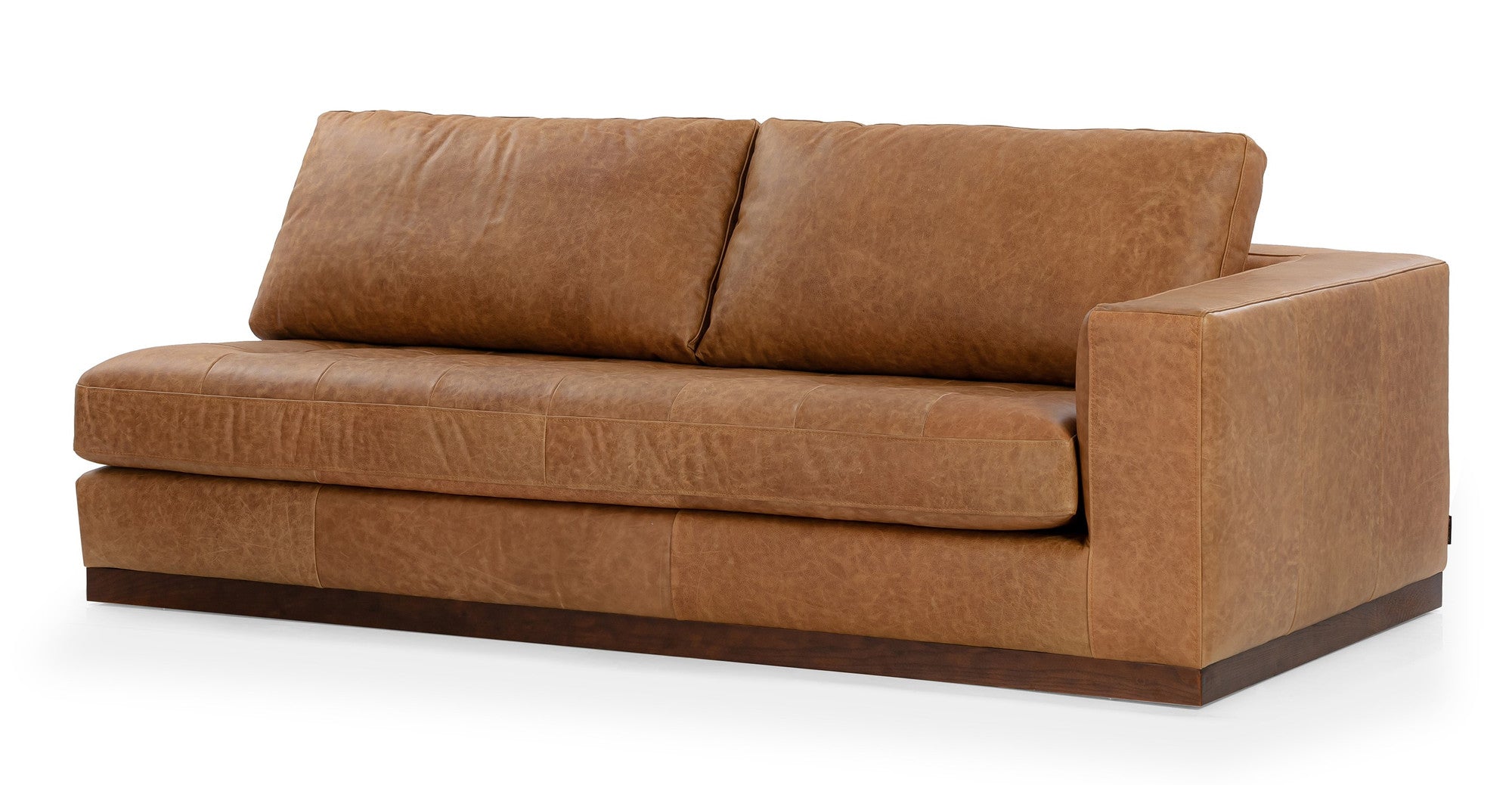 Newport 164" 2-pc Long Sofa Sectional -4 Seater -  Chestnut