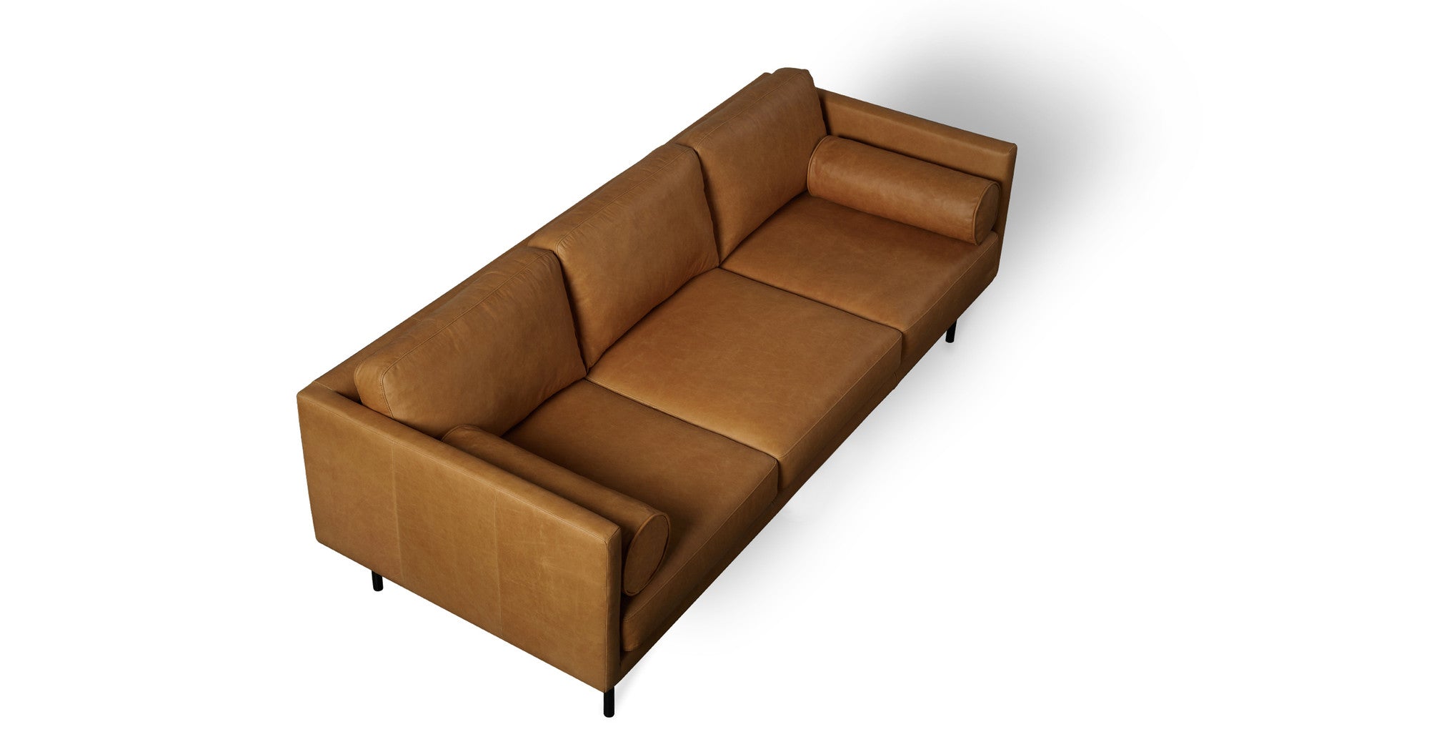 Spectre 81" Leather Sofa - 4 Seater - Milano Russet