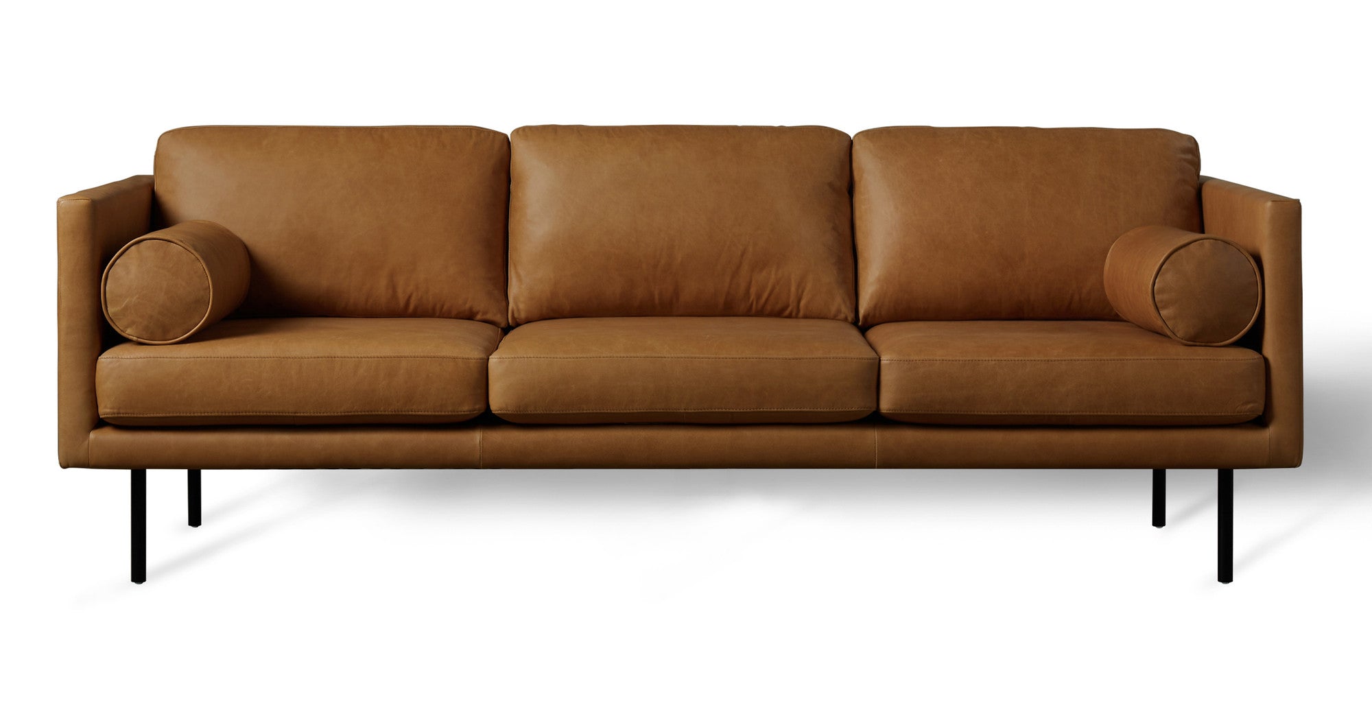 Spectre 81" Leather Sofa - 4 Seater - Milano Russet