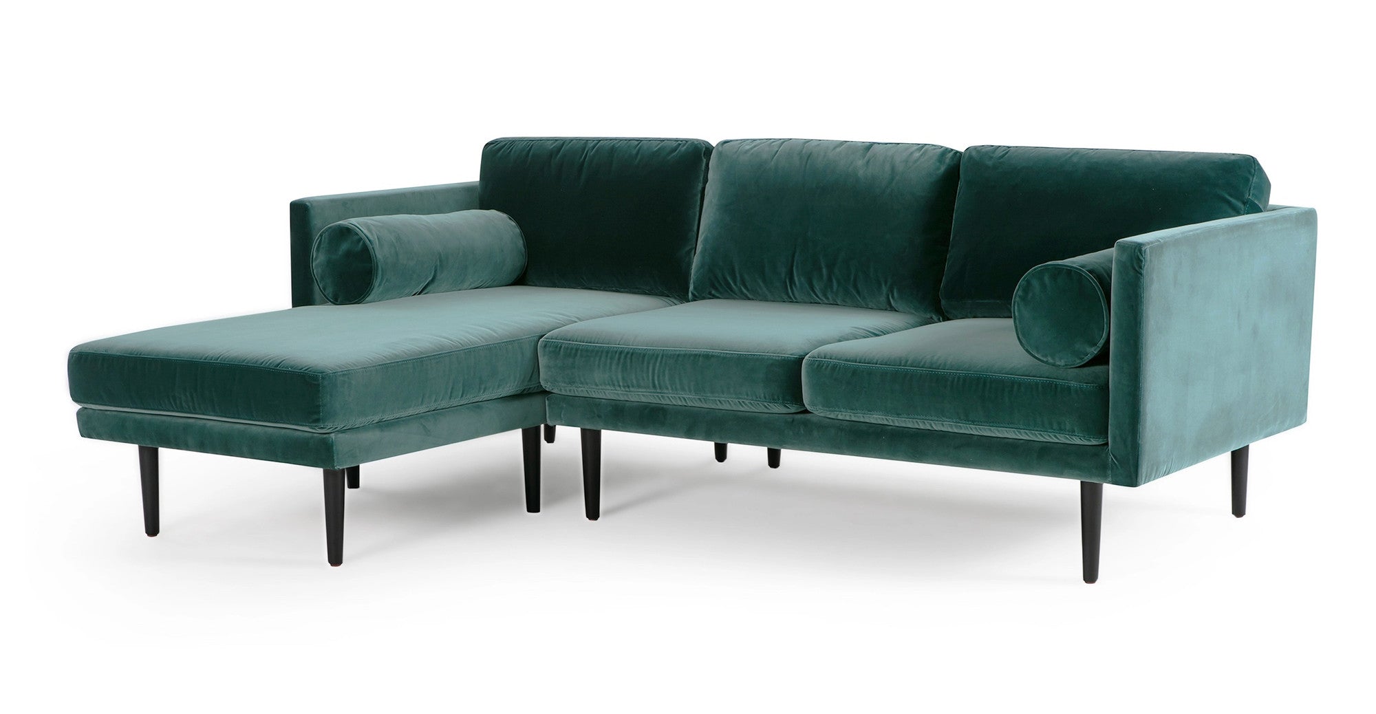 Spectre 81" Sectional Sofa Left - Tranquil Velvet