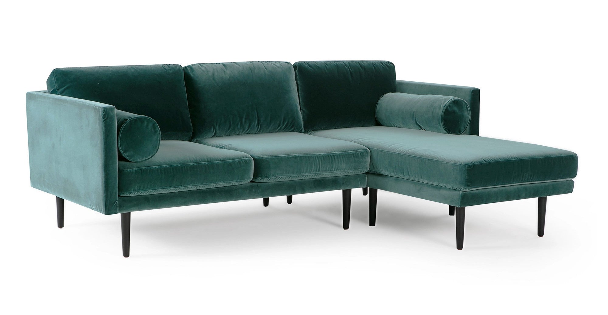 Spectre 81" Fabric Sectional Sofa  Right - Tranquil Velvet