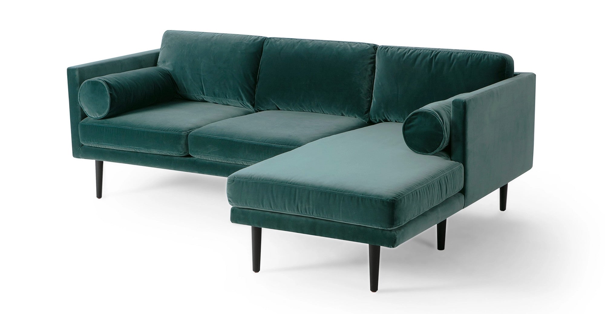 Spectre 81" Fabric Sectional Sofa  Right - Tranquil Velvet