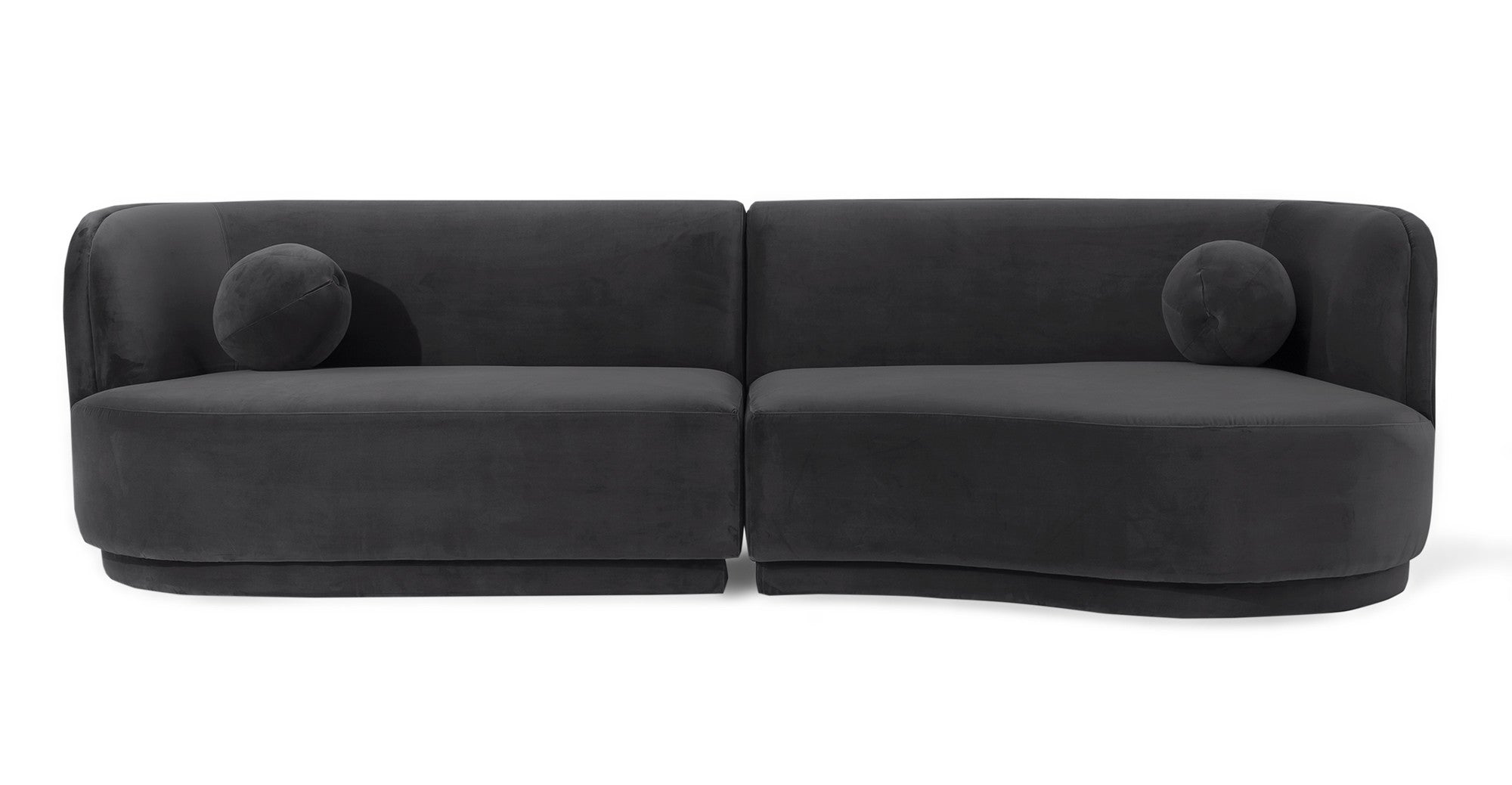 Swoosh Modular 119" Decorah East Sectional Sofa - Fossil Velvet