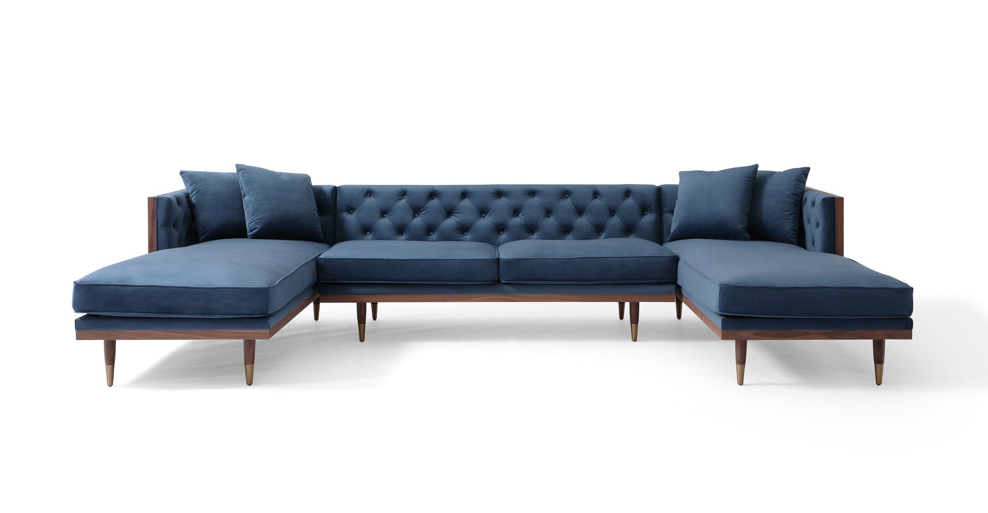 Woodrow Neo 126" U-Sectional Sofa  -  Persian Velvet