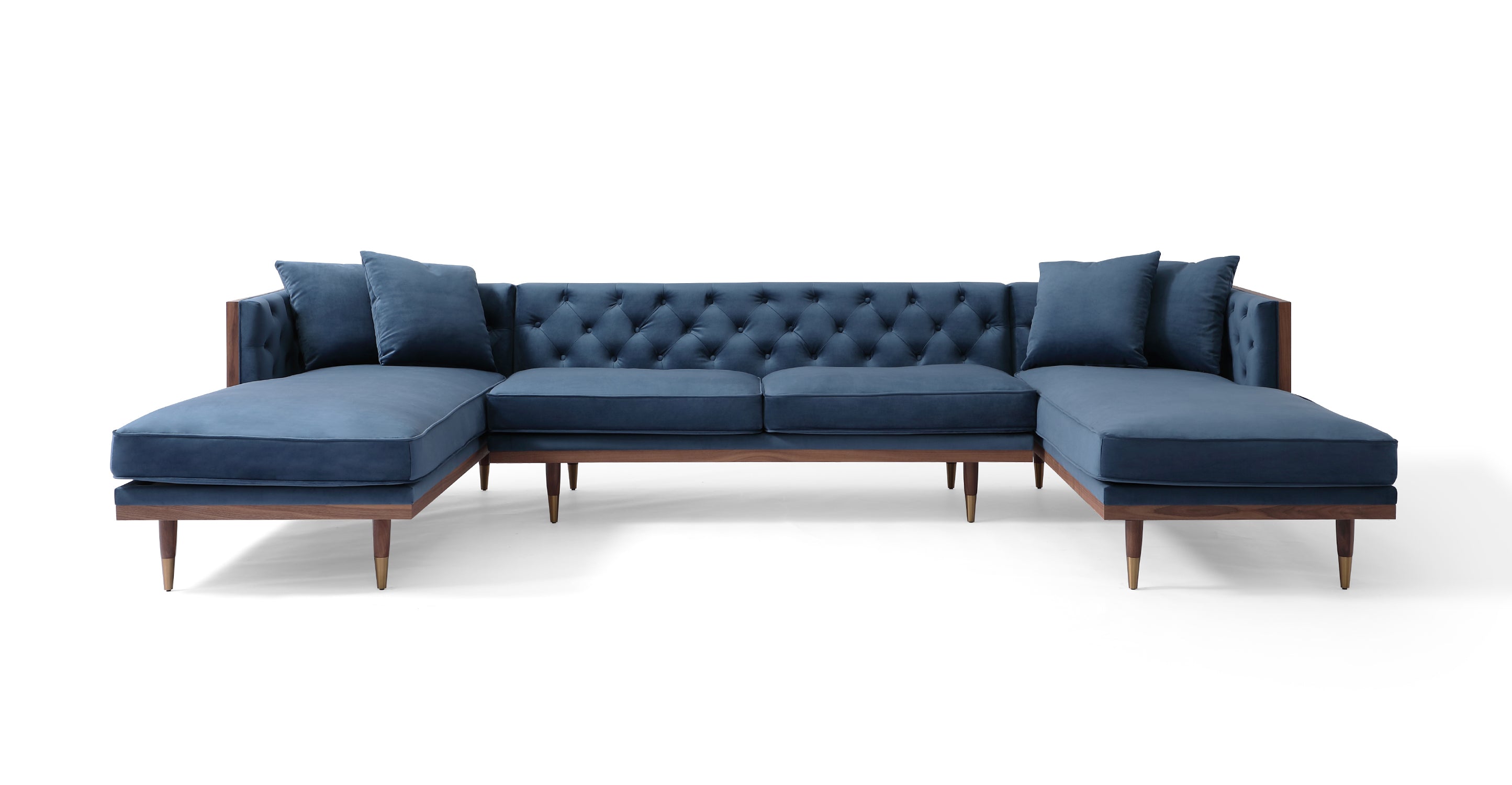 Woodrow Neo 126" U-Sectional Sofa  -  Persian Velvet