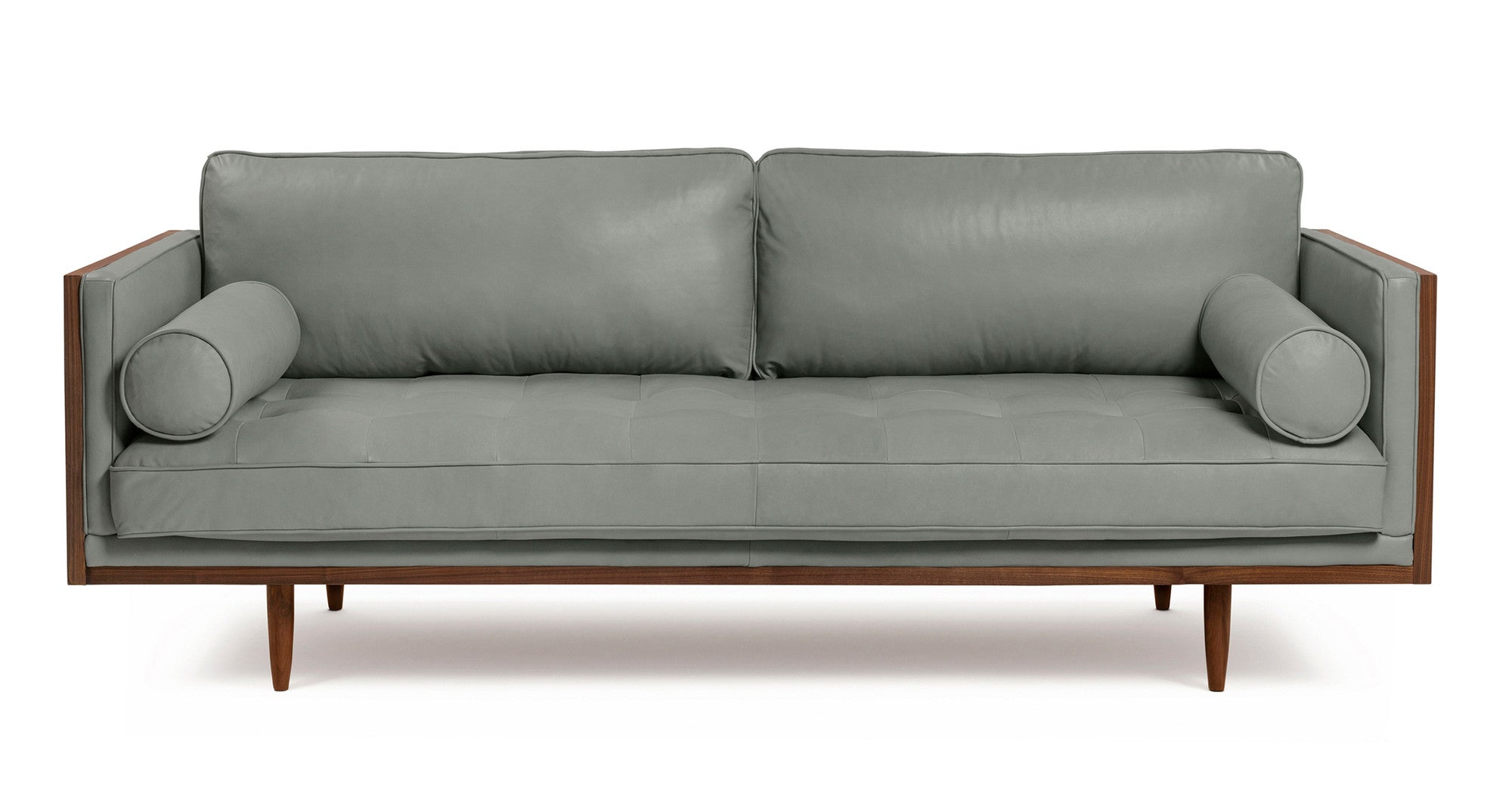 Woodrow Skandi 87" Leather Sofa - 2 Seater - Verona Azurro