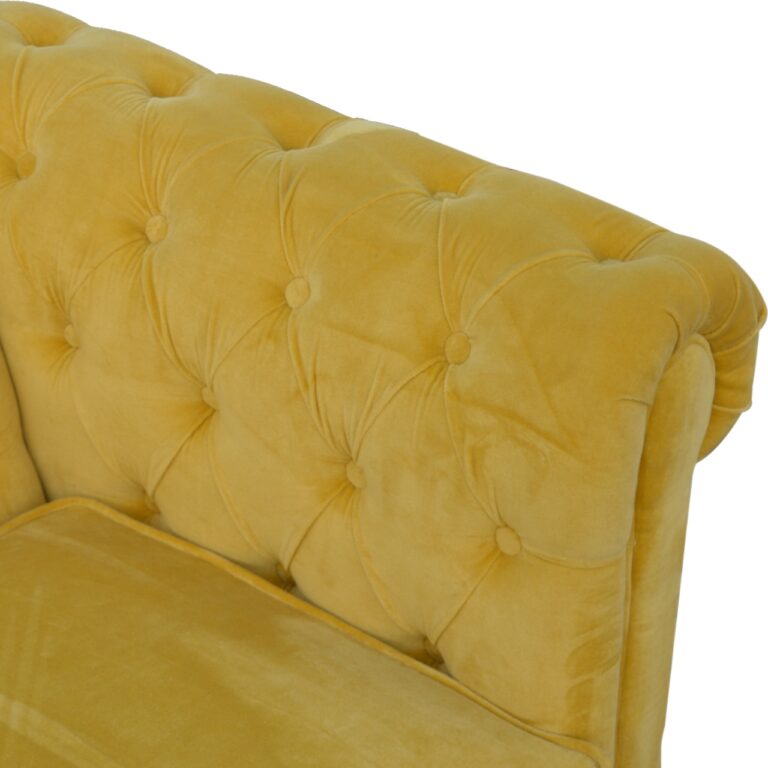 Mustard Velvet Chesterfield Sofa