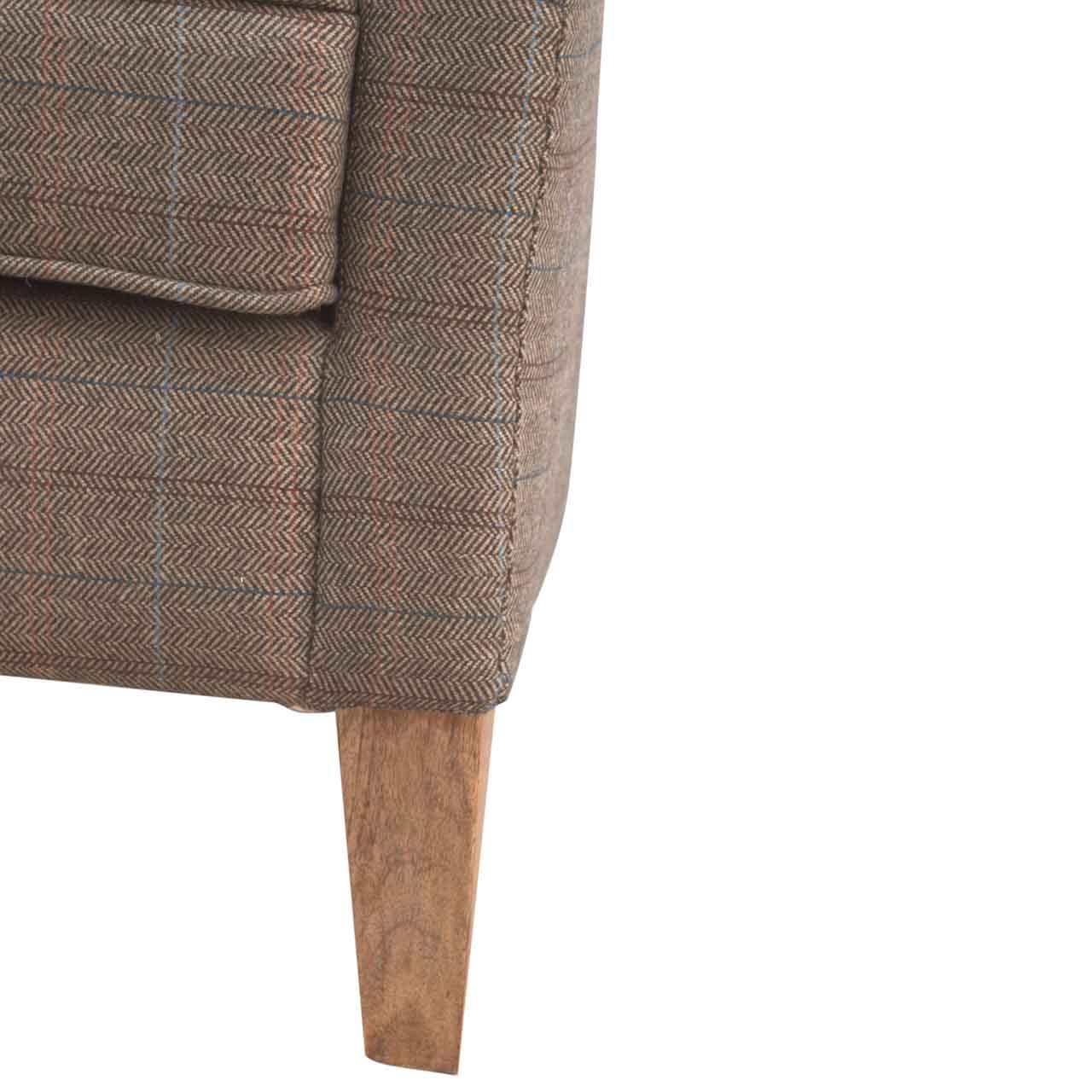 Upholstered Tweed Tub Chair