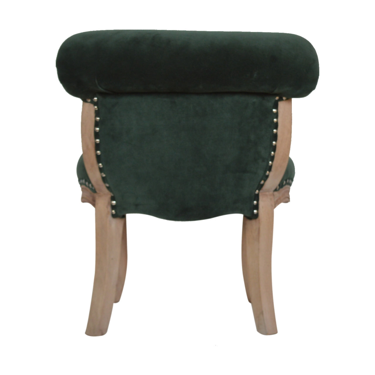 Dark Green Velvet Studded Chair